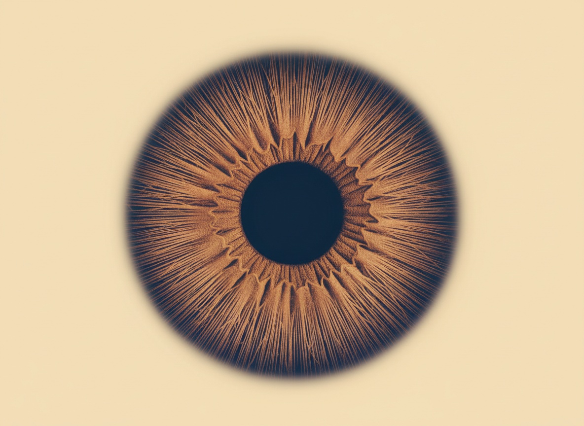 A detailed eye, read as one integrative input among the rest