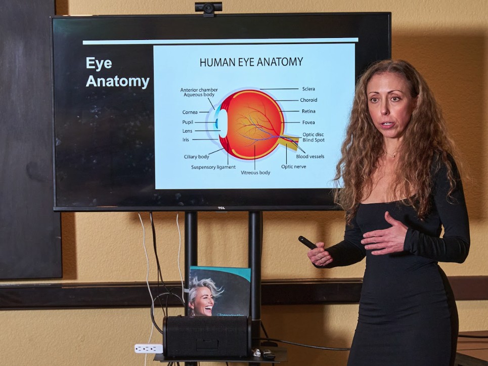 Dr. Skeens presenting the eye-airway work to peers